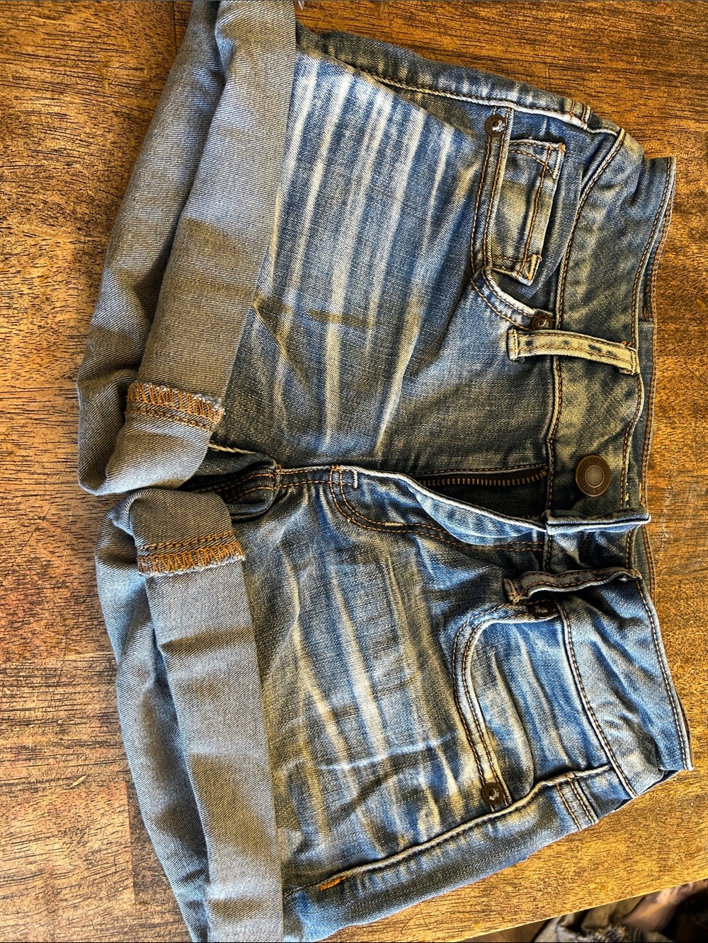 American Eagle Outfitters Light Blue Washed Denim Jean Shorts - Picture 2 of 6